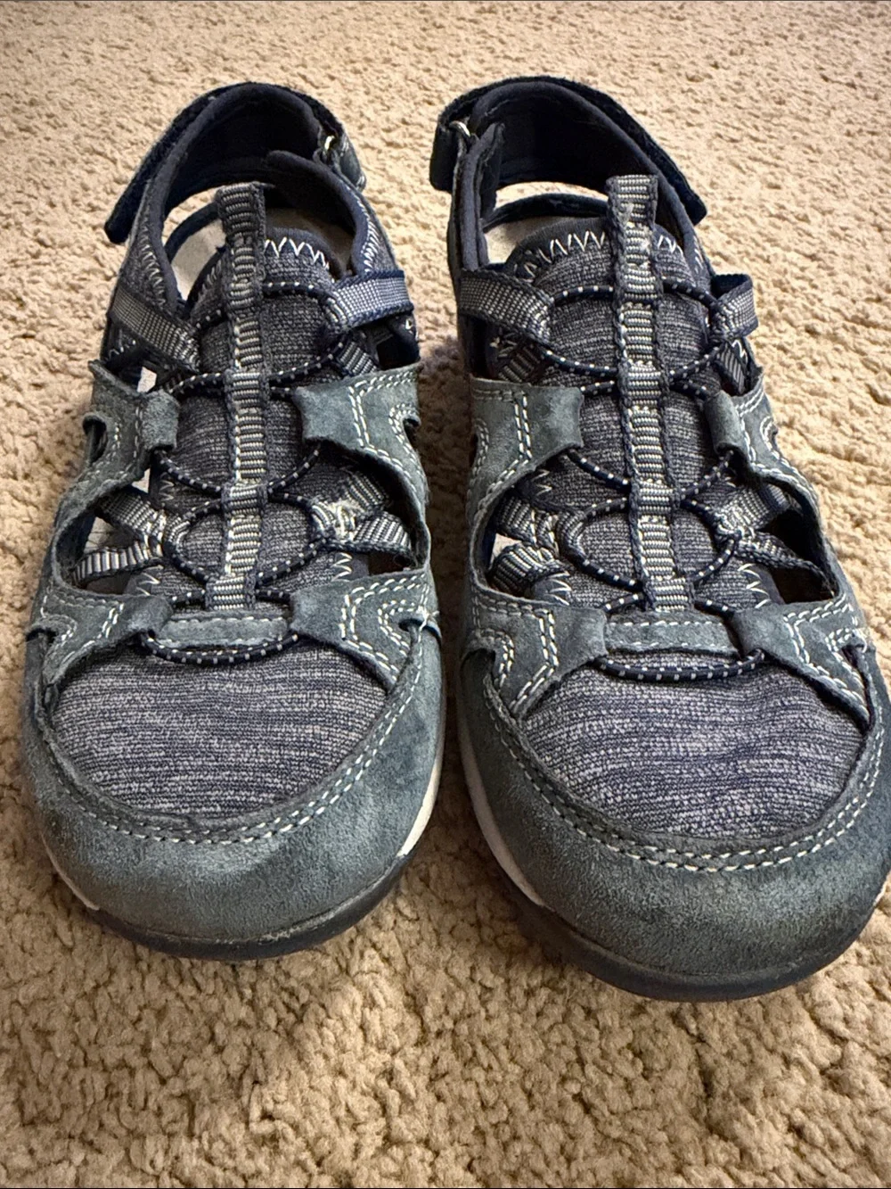 Earth Origins Skye Sid Navy Blue Sport Sandal Fisherman Sneaker Womens 7M